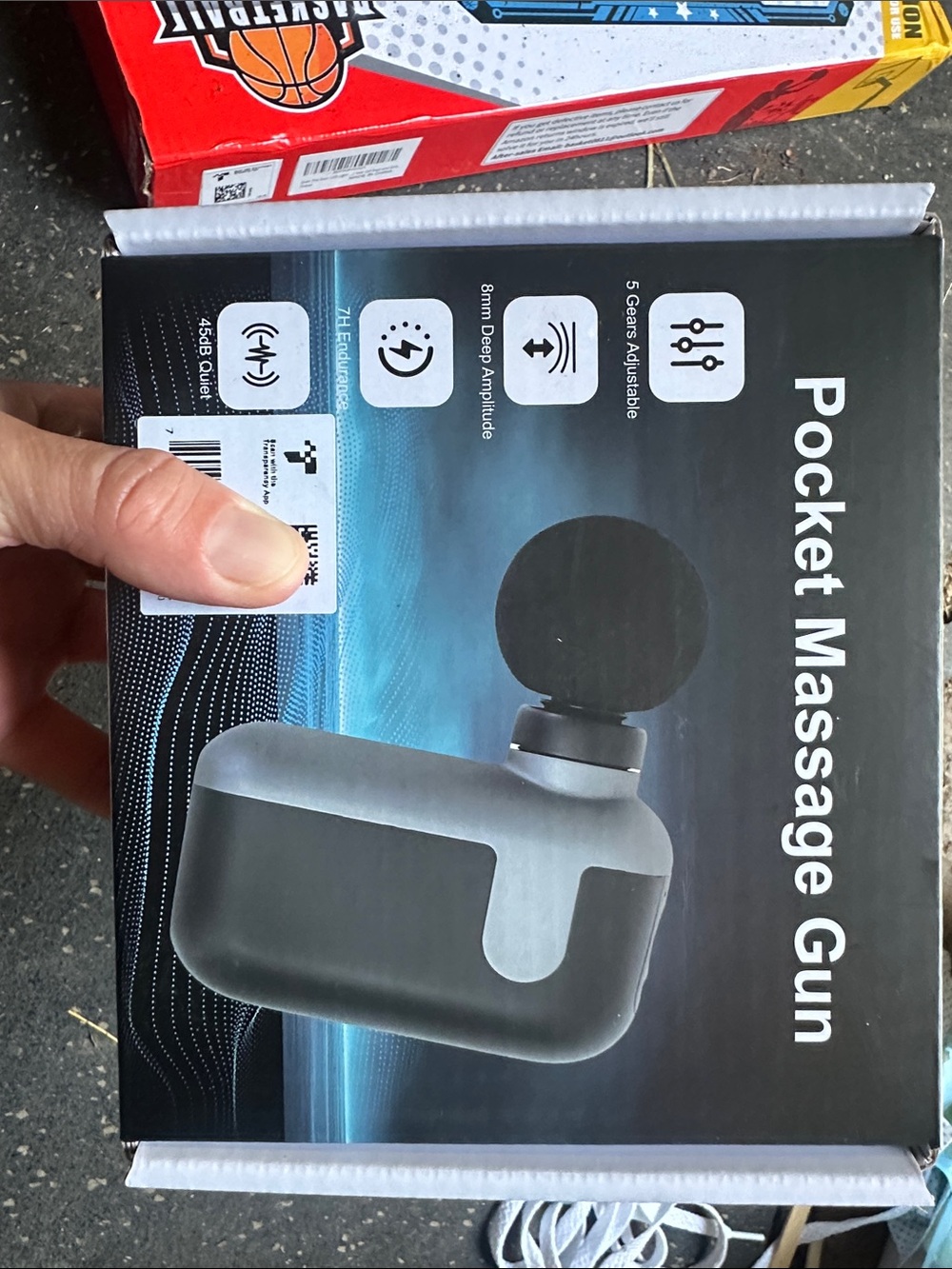 NIB Pocket Massage Gun - Black and Silver
